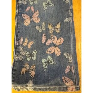 Laurie Felt Jeans Daisy Denim Size 8 With Butterflies Relaxed Boyfriend Straight